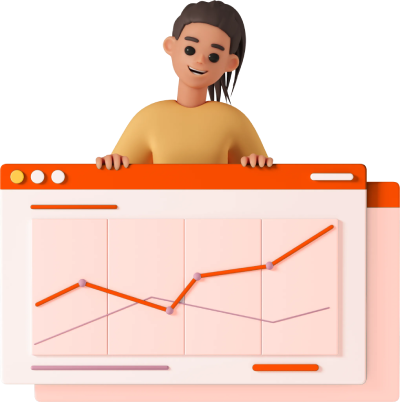 Smiling-woman holding graph